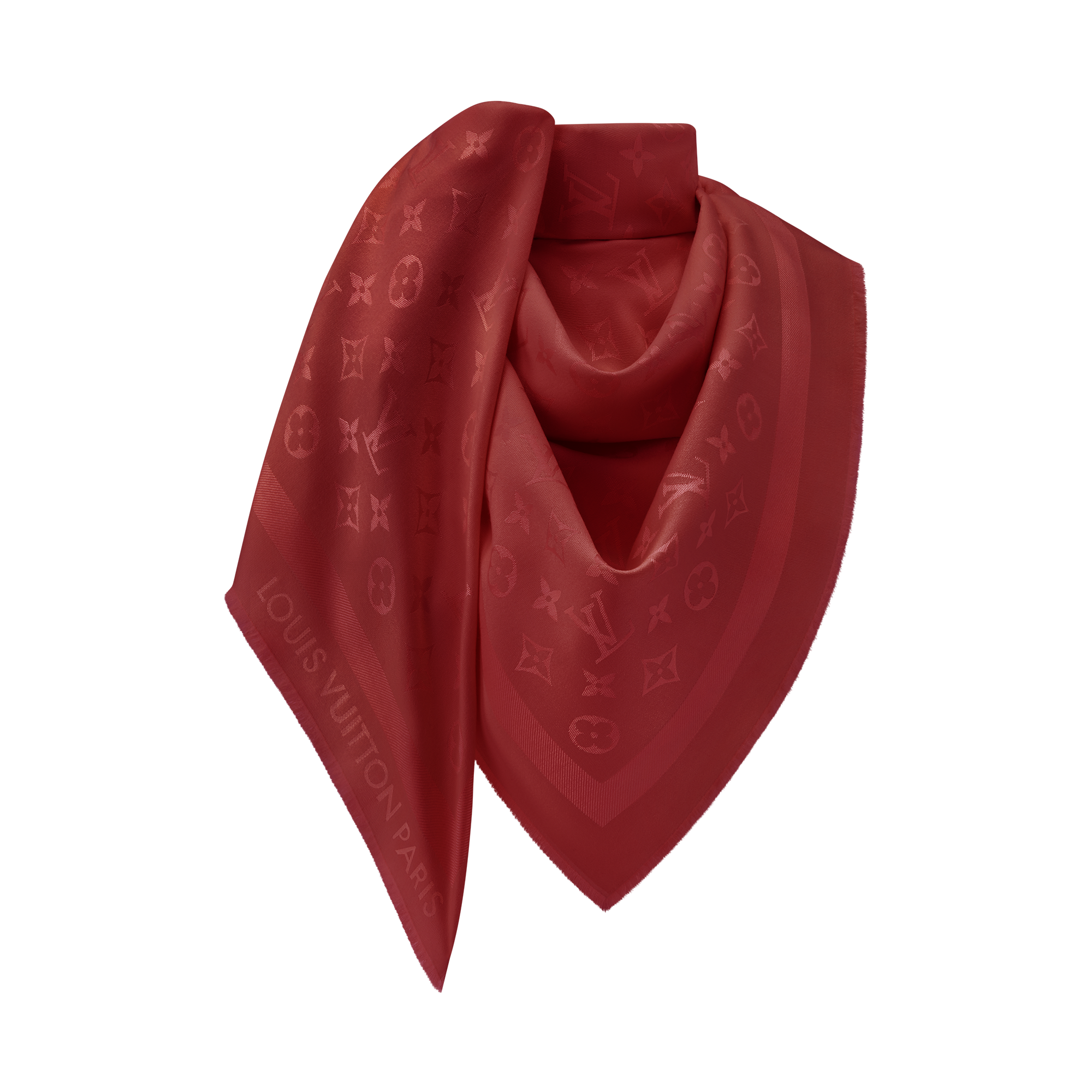 Monogram Blanket Shawl - Oversized Square Black Scarf | LOUIS